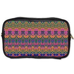 Boho Colorful Pattern Toiletries Bag (one Side) by SpinnyChairDesigns