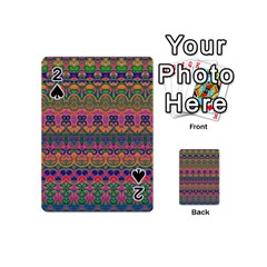 Boho Colorful Pattern Playing Cards 54 Designs (mini) by SpinnyChairDesigns