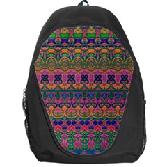 Boho Colorful Pattern Backpack Bag by SpinnyChairDesigns