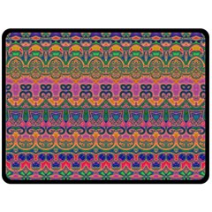 Boho Colorful Pattern Double Sided Fleece Blanket (large)  by SpinnyChairDesigns