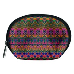 Boho Colorful Pattern Accessory Pouch (medium) by SpinnyChairDesigns