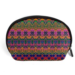 Boho Colorful Pattern Accessory Pouch (large) by SpinnyChairDesigns