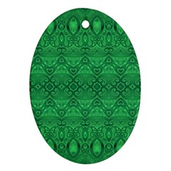 Boho Emerald Green Ornament (oval)