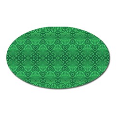 Boho Emerald Green Oval Magnet by SpinnyChairDesigns