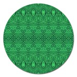 Boho Emerald Green Magnet 5  (Round) Front