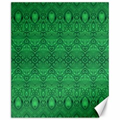 Boho Emerald Green Canvas 20  X 24  by SpinnyChairDesigns