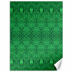 Boho Emerald Green Canvas 36  X 48  by SpinnyChairDesigns