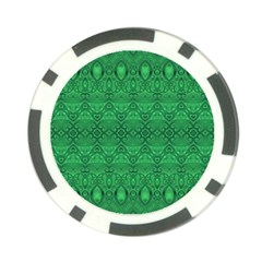 Boho Emerald Green Poker Chip Card Guard (10 Pack) by SpinnyChairDesigns