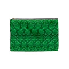 Boho Emerald Green Cosmetic Bag (medium) by SpinnyChairDesigns