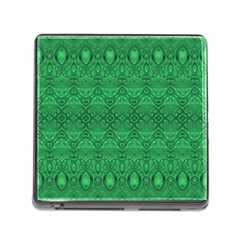 Boho Emerald Green Memory Card Reader (square 5 Slot) by SpinnyChairDesigns