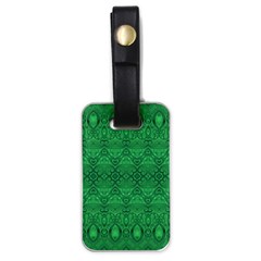 Boho Emerald Green Luggage Tag (one Side) by SpinnyChairDesigns