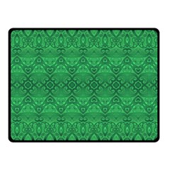 Boho Emerald Green Double Sided Fleece Blanket (small)  by SpinnyChairDesigns