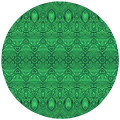 Boho Emerald Green Wooden Puzzle Round by SpinnyChairDesigns