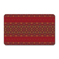 Boho Red Gold Magnet (rectangular) by SpinnyChairDesigns