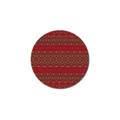 Boho Red Gold Golf Ball Marker by SpinnyChairDesigns