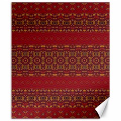 Boho Red Gold Canvas 8  X 10  by SpinnyChairDesigns