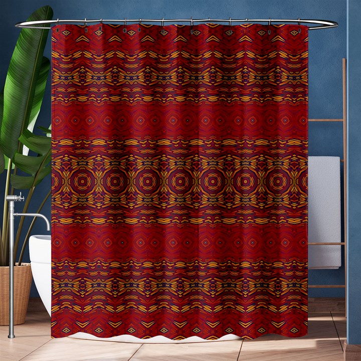 Boho Red Gold Shower Curtain 60  x 72  (Medium) 