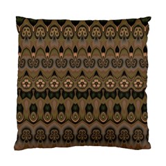 Boho Green Brown Pattern Standard Cushion Case (one Side) by SpinnyChairDesigns