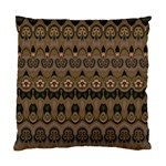 Boho Green Brown Pattern Standard Cushion Case (One Side) Front