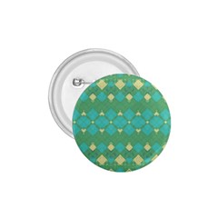 Boho Green Blue Checkered 1 75  Buttons by SpinnyChairDesigns