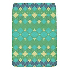 Boho Green Blue Checkered Removable Flap Cover (l) by SpinnyChairDesigns