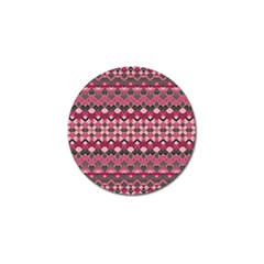 Boho Pink Grey  Golf Ball Marker by SpinnyChairDesigns