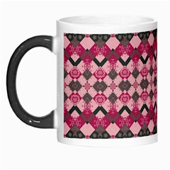 Boho Pink Grey  Morph Mugs by SpinnyChairDesigns