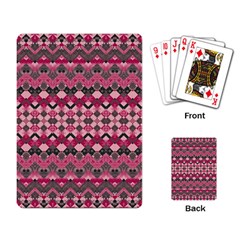 Boho Pink Grey  Playing Cards Single Design (rectangle) by SpinnyChairDesigns