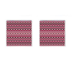 Boho Pink Grey  Cufflinks (square) by SpinnyChairDesigns