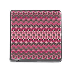 Boho Pink Grey  Memory Card Reader (square 5 Slot) by SpinnyChairDesigns