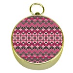 Boho Pink Grey  Gold Compasses Front