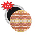 Boho Red Gold White 2.25  Magnets (10 pack)  Front