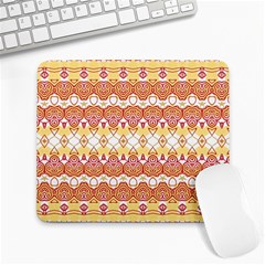 Boho Red Gold White Large Mousepads by SpinnyChairDesigns