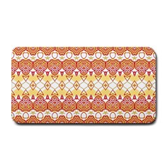 Boho Red Gold White Medium Bar Mats by SpinnyChairDesigns