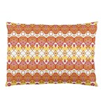 Boho Red Gold White Pillow Case 26.62 x18.9  Pillow Case