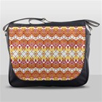 Boho Red Gold White Messenger Bag Front