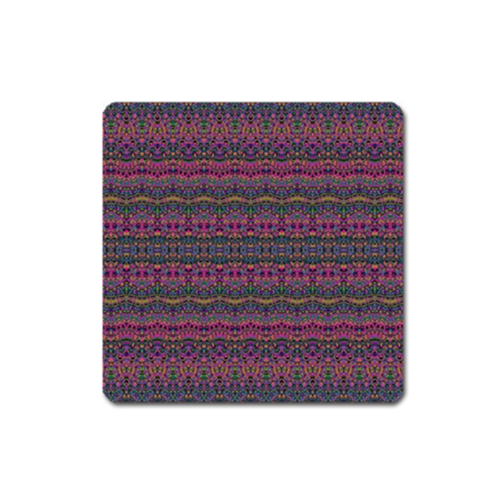 Boho Pink Mauve Blue Square Magnet