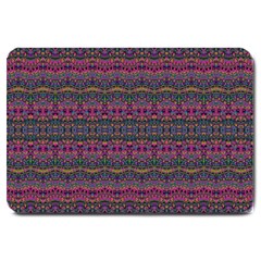 Boho Pink Mauve Blue Large Doormat 