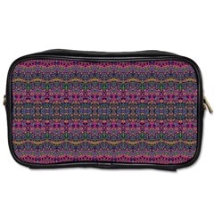 Boho Pink Mauve Blue Toiletries Bag (two Sides) by SpinnyChairDesigns