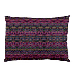 Boho Pink Mauve Blue Pillow Case (two Sides) by SpinnyChairDesigns