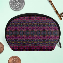 Boho Pink Mauve Blue Accessory Pouch (large) by SpinnyChairDesigns