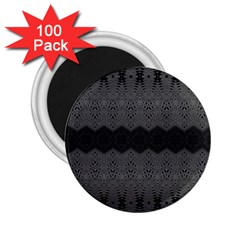 Boho Black Grey Pattern 2 25  Magnets (100 Pack)  by SpinnyChairDesigns