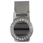 Boho Black Grey Pattern Money Clips (CZ)  Front