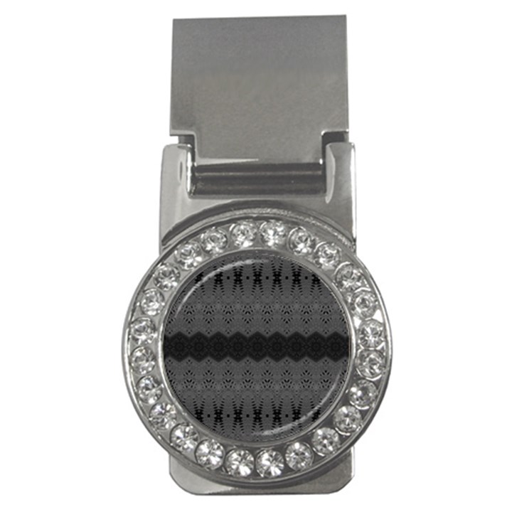 Boho Black Grey Pattern Money Clips (CZ) 