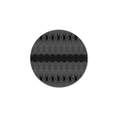 Boho Black Grey Pattern Golf Ball Marker (10 Pack) by SpinnyChairDesigns