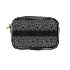 Boho Black Grey Pattern Coin Purse by SpinnyChairDesigns