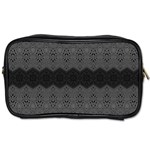 Boho Black Grey Pattern Toiletries Bag (One Side) Front