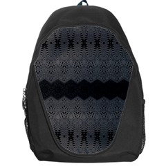 Boho Black Grey Pattern Backpack Bag by SpinnyChairDesigns