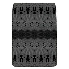 Boho Black Grey Pattern Removable Flap Cover (l) by SpinnyChairDesigns