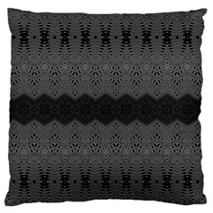 Boho Black Grey Pattern Standard Flano Cushion Case (one Side) by SpinnyChairDesigns